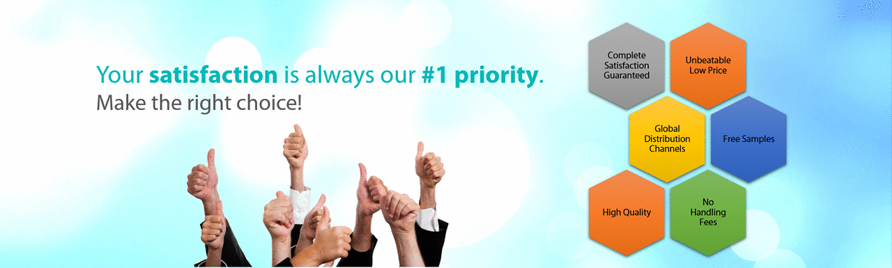 Your satisfaction is always our 1# priority.